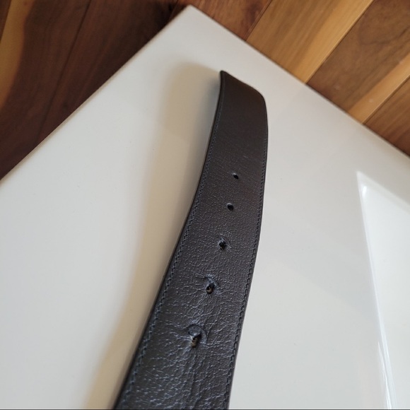 GUCCI WIDE LEATHER BELT WITH DOUBLE G BUCKLE - Picture 6 of 6